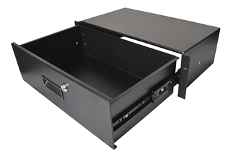 Metal Rack Drawers for Data Racks & Flight Cases with Lock 255mm Deep